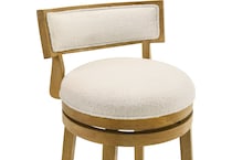 nowles white boucle barstool   