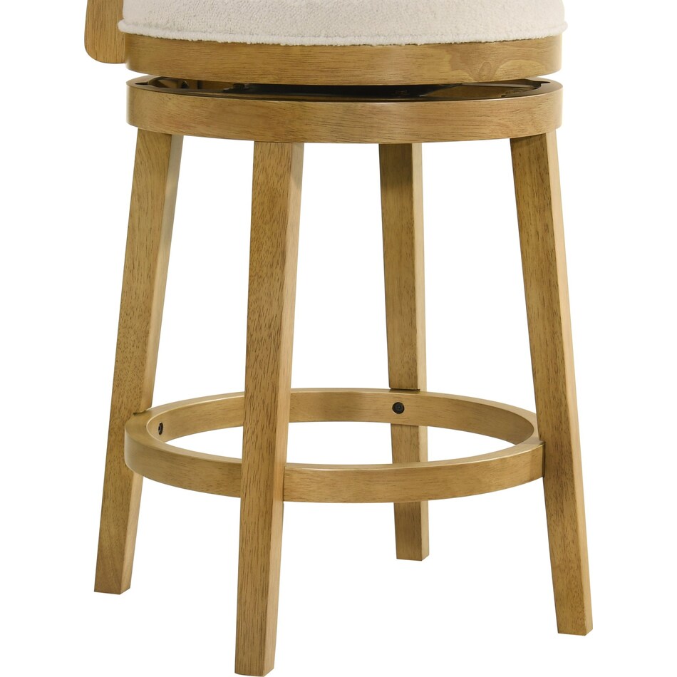 nowles white boucle barstool   