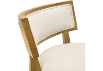nowles white boucle barstool   