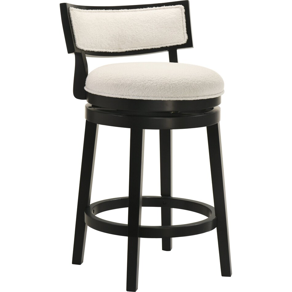 nowles white boucle barstool   