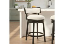 nowles white boucle barstool   