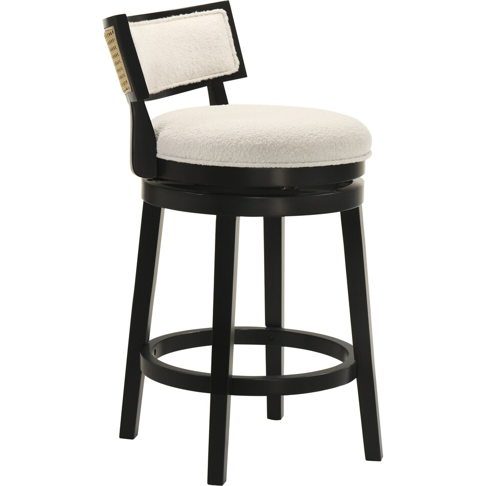 nowles white boucle barstool   