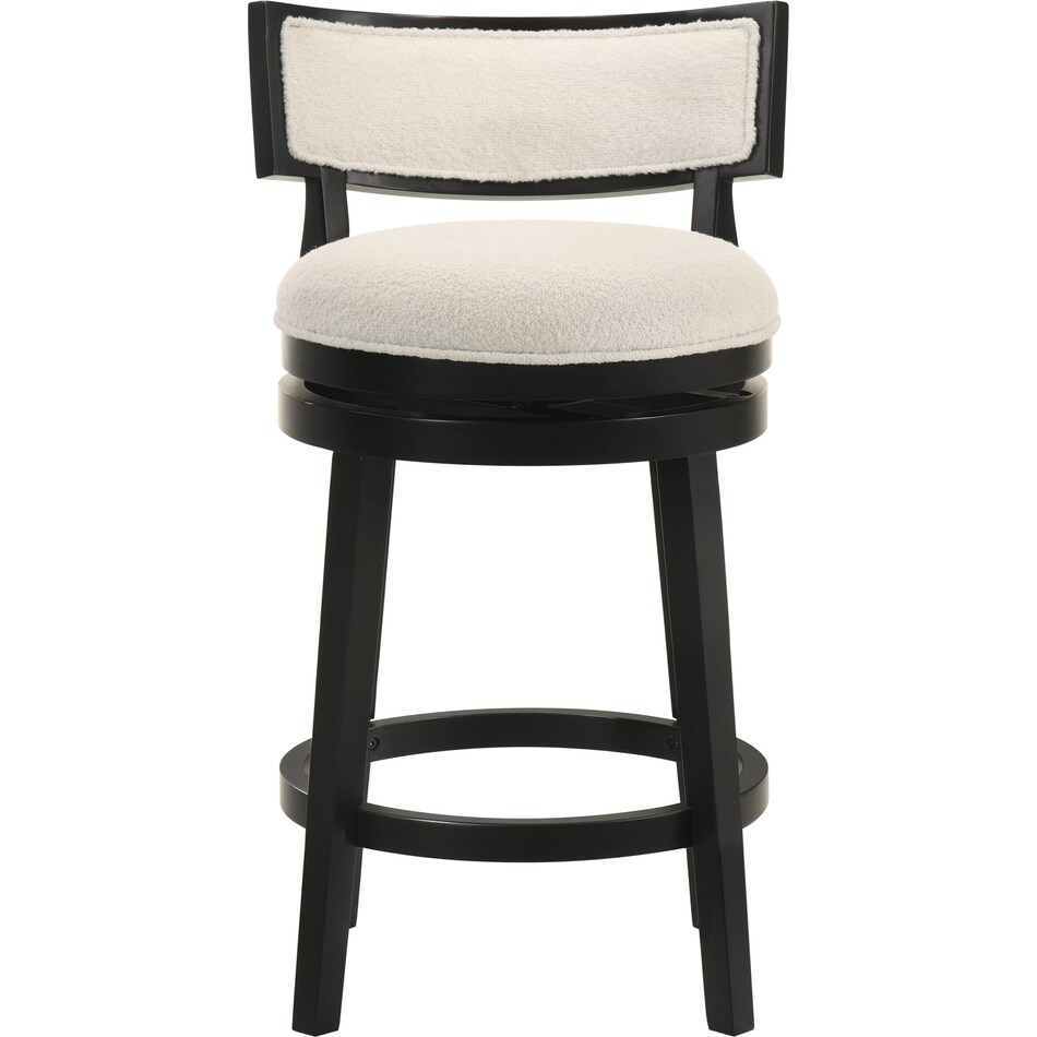 nowles white boucle barstool   