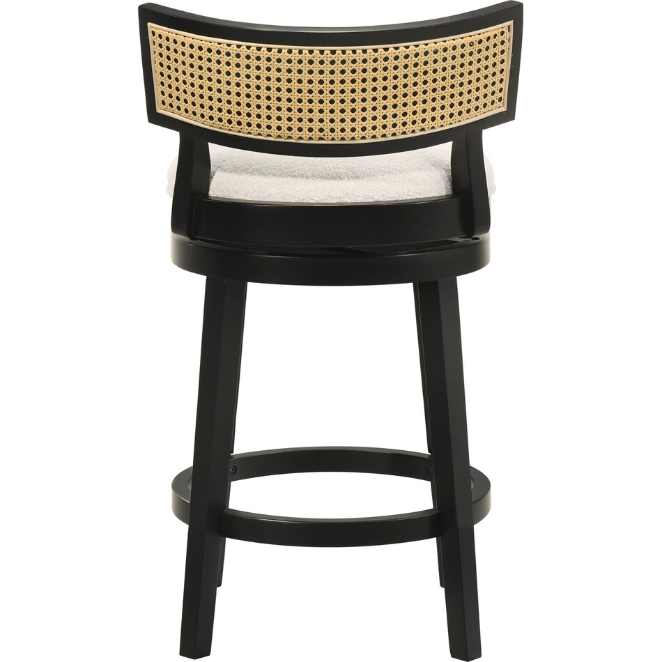 nowles white boucle barstool   
