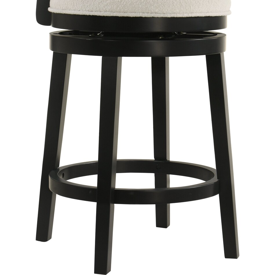 nowles white boucle barstool   