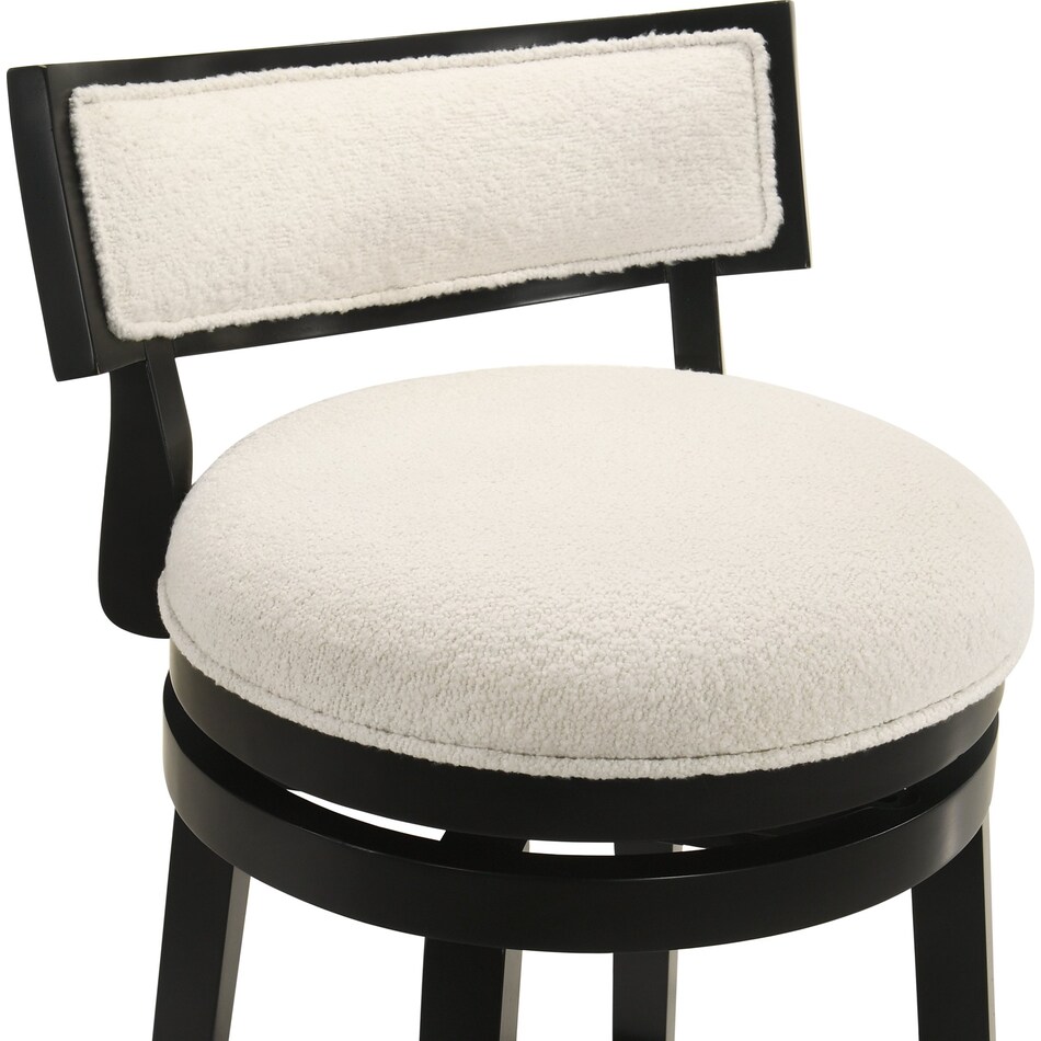 nowles white boucle barstool   