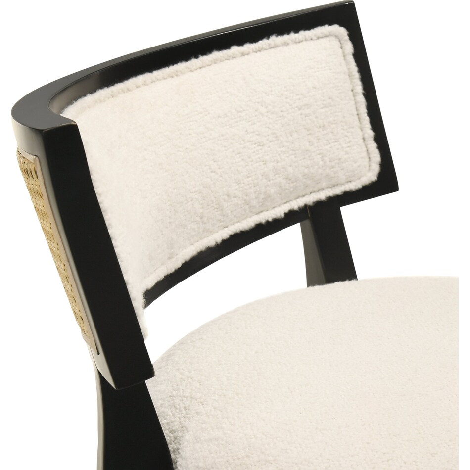 nowles white boucle barstool   