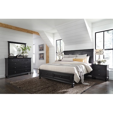 OAKFORD PANEL STORAGE BED