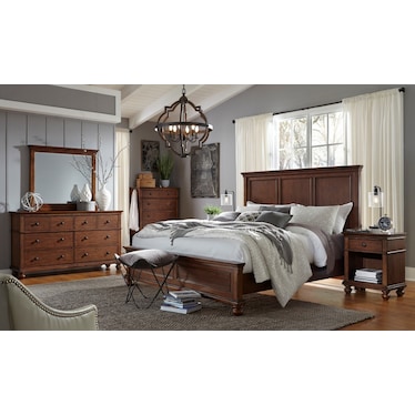 OAKFORD KING PANEL BED