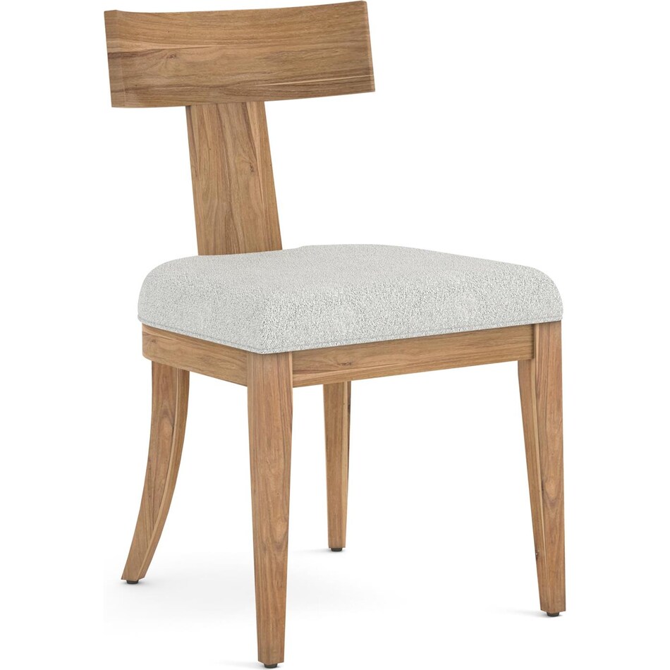 odara brown white side chair   