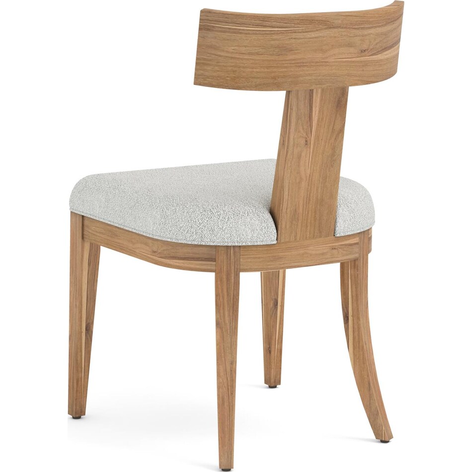 odara brown white side chair   