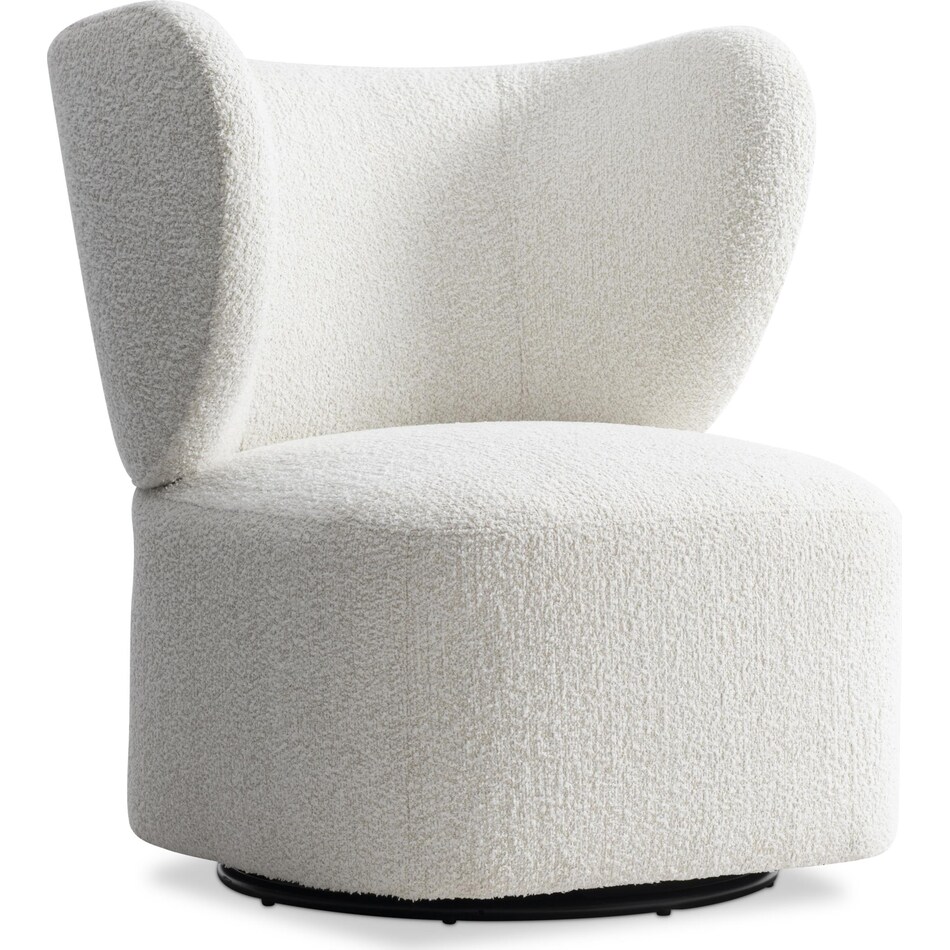 oliver white accent chair   
