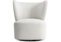 oliver white accent chair   