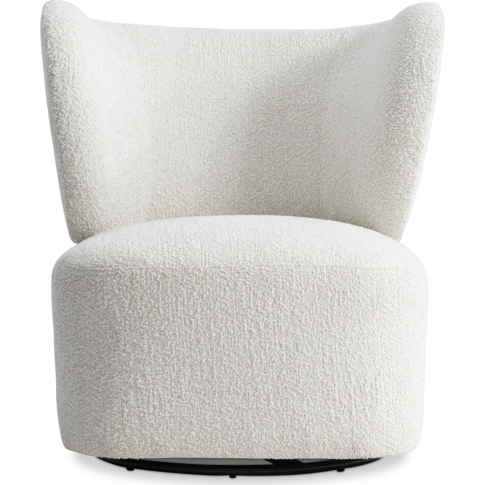 oliver white accent chair   