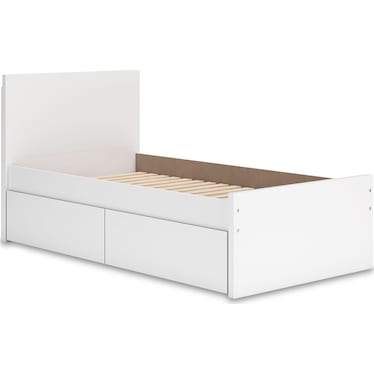 Onita Twin Panel Platform Bed with 1 Side Storage