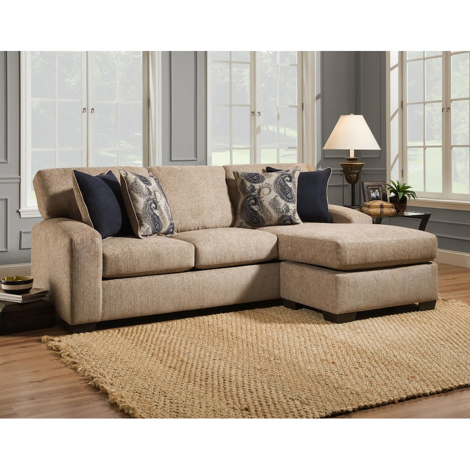 ophelia uptown almond sofa chaise   