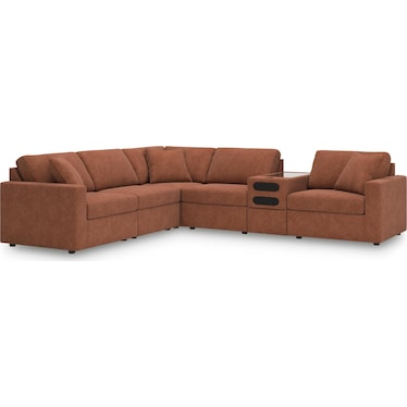 MODMAX 6-PIECE MODULAR SECTIONAL WITH AUDIO CONSOLE