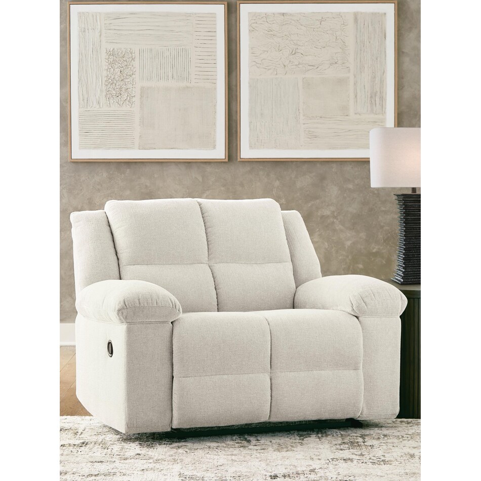 oswald white recliner   
