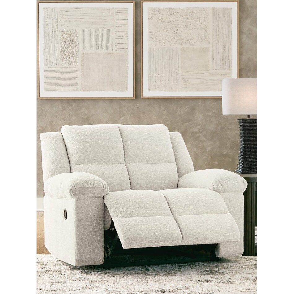 oswald white recliner   