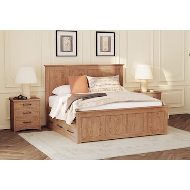 OVERTON PARK KING CAPTAINS BED W/ 12 DRAWERS