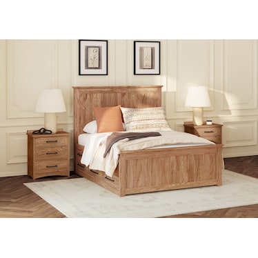 OVERTON PARK QUEEN CAPTAINS BED W/ 12 DRAWER STORAGE