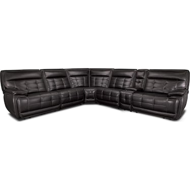 PACIFIC HEIGHTS 6-PC LEATHER POWER RECLINING SECTIONAL