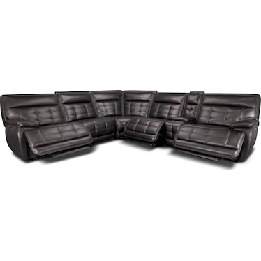 PACIFIC HEIGHTS 6-PC LEATHER POWER RECLINING SECTIONAL