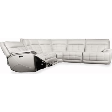 DREW & JONATHAN PACIFIC HEIGHTS LEATHER POWER  6-PC RECLINING SECTIONAL