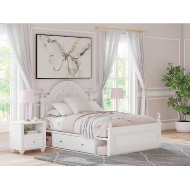 MAYLILLY FULL UPHOLSTERED PANEL STORAGE BED