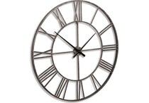 paquita antique silver clock   