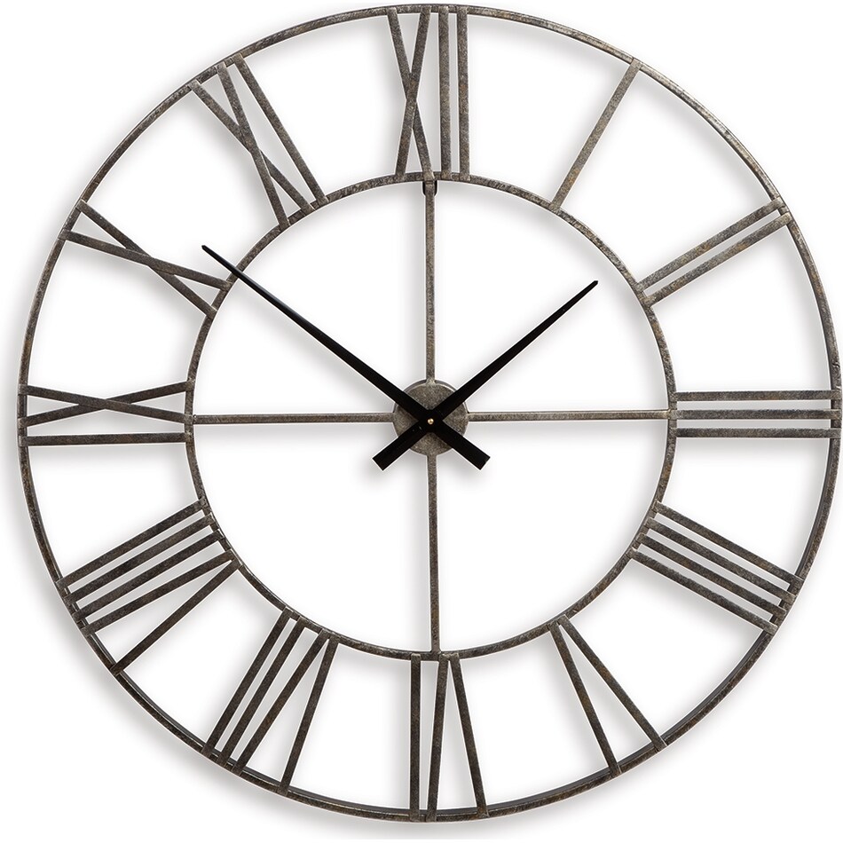 paquita antique silver clock   