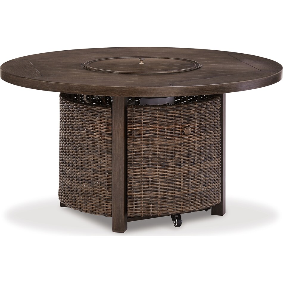 Paradise Trail Outdoor Fire Pit Table - Medium Brown Paradise Trail Outdoor Fire Pit Table - Medium Brown