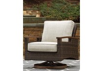 paradise trail medium brown swivel chair   