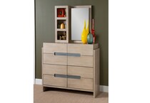 parker weathered oak mirror   