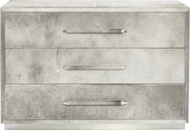 parkin gray hair on hide accent chest   