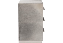 parkin gray hair on hide accent chest   