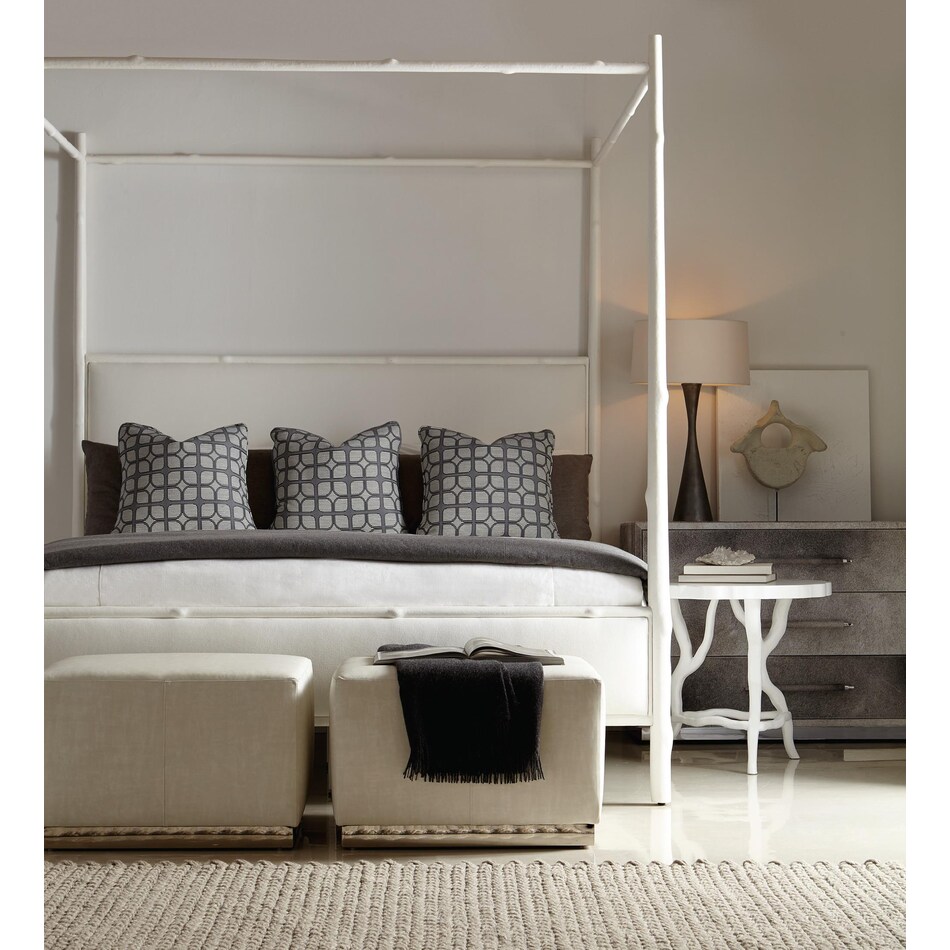 parkin gray hair on hide accent chest   
