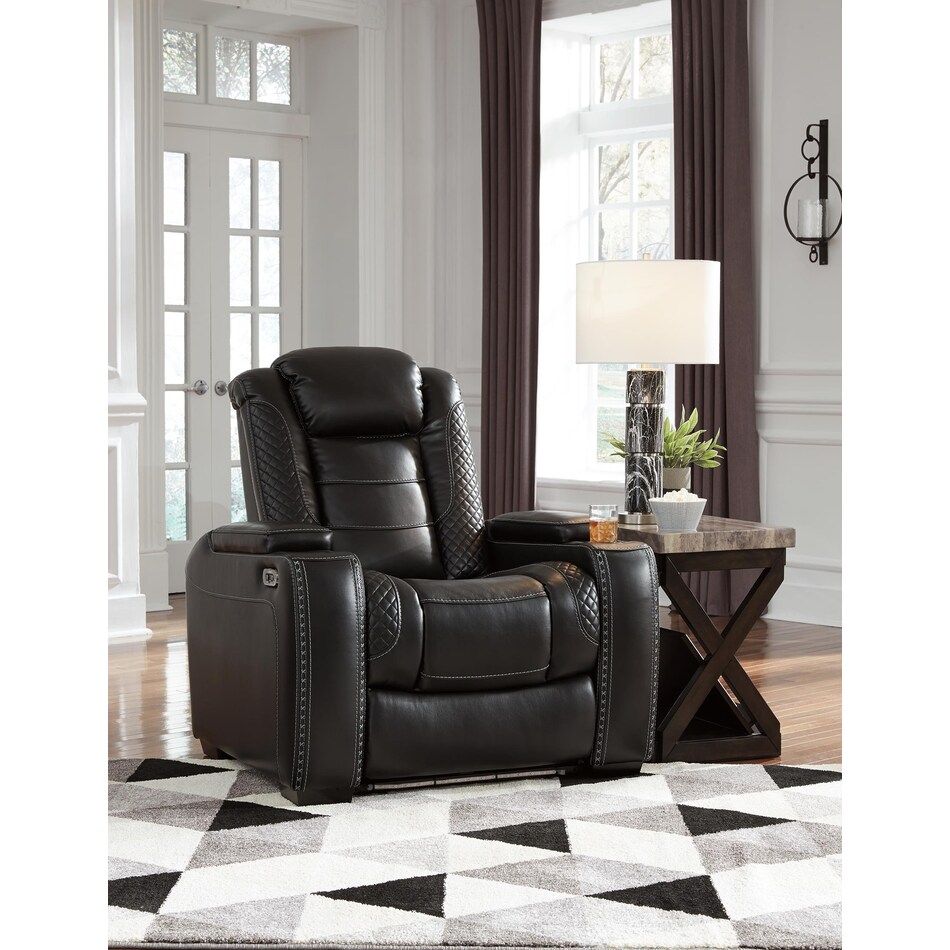 party time black power recliner   