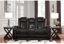 party time black power reclining console loveseat   