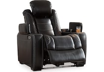 party time midnight power recliner   