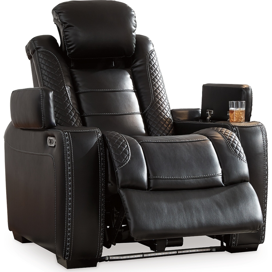 party time midnight power recliner   