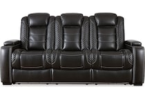 party time midnight power reclining sofa   