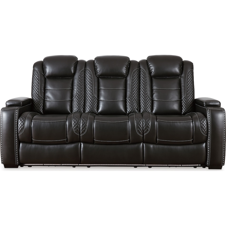 party time midnight power reclining sofa   