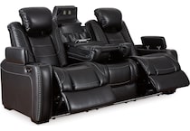 party time midnight power reclining sofa   