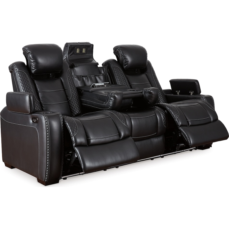 party time midnight power reclining sofa   