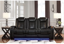 party time midnight power reclining sofa   