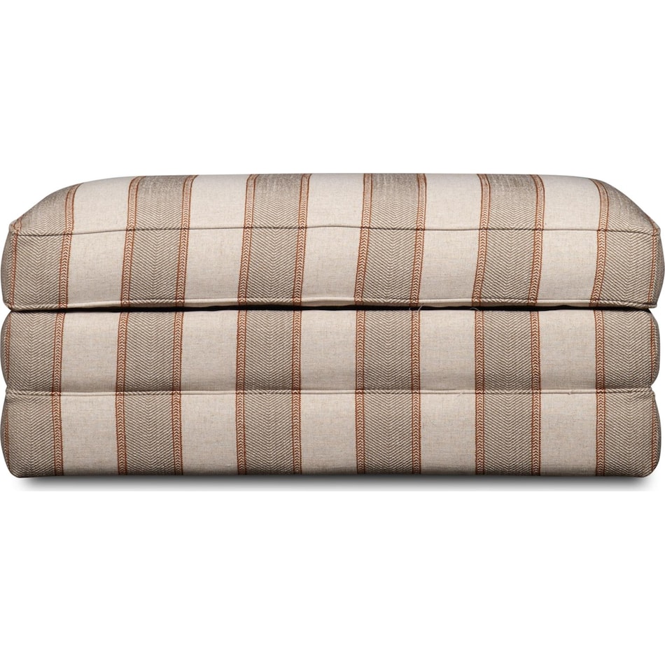 paxton multi color striped ottoman   