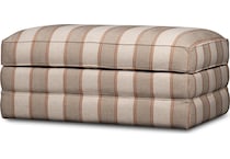 paxton multi color striped ottoman   