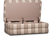 paxton multi color striped ottoman   