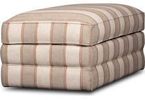 paxton multi color striped ottoman   